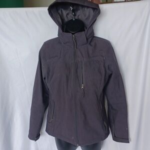 Free Country Women’s Gray All Weather Jacket, Rain Jacket, removable hood